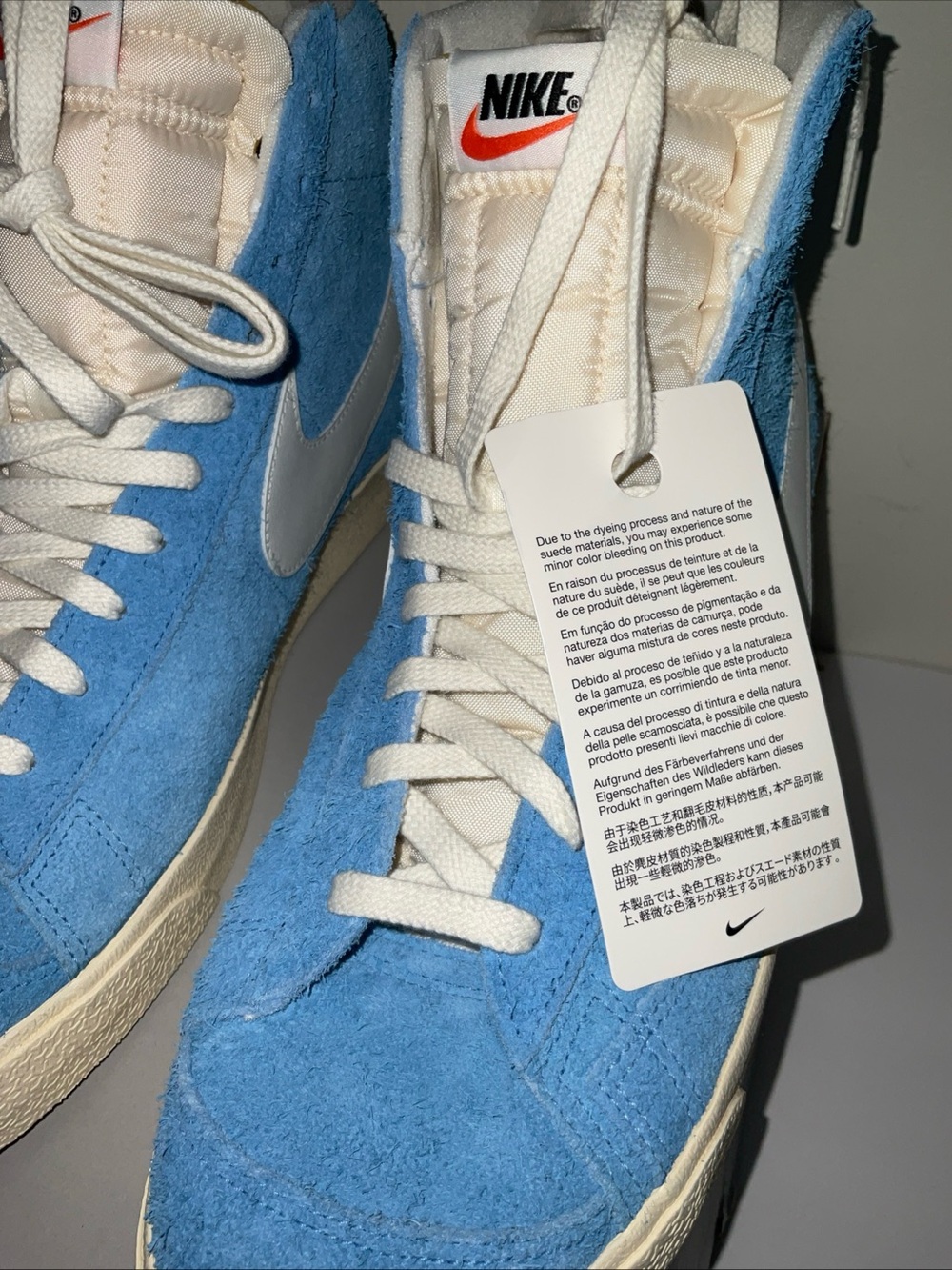 NIKE BLAZER ‘77 SUED MID TOP UNIVERSITY BLUE LACE UP HF3157-400 SIZE 14 NWT